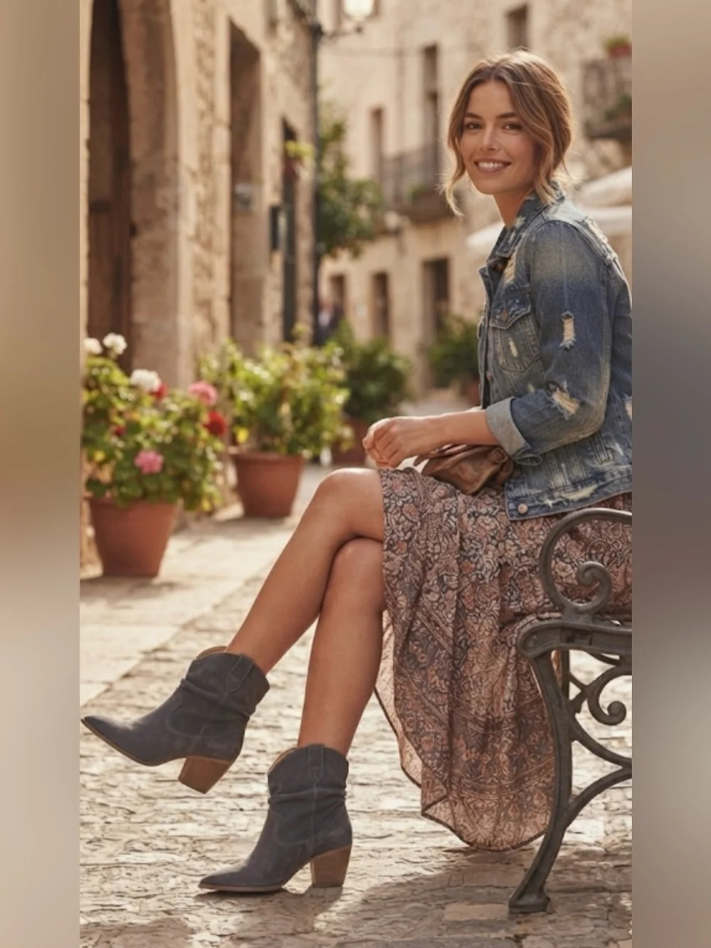 Apology Charcoal Western Ankle Boots – Women’s Size 6